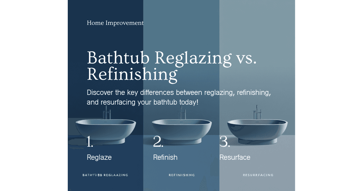 Bathtub Reglazing vs. Refinishing vs. Resurfacing: What’s the Difference?
