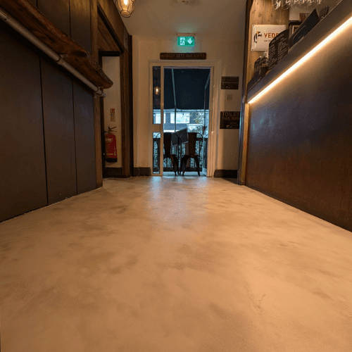 Microcement surface detail with smooth modern finish in Montana