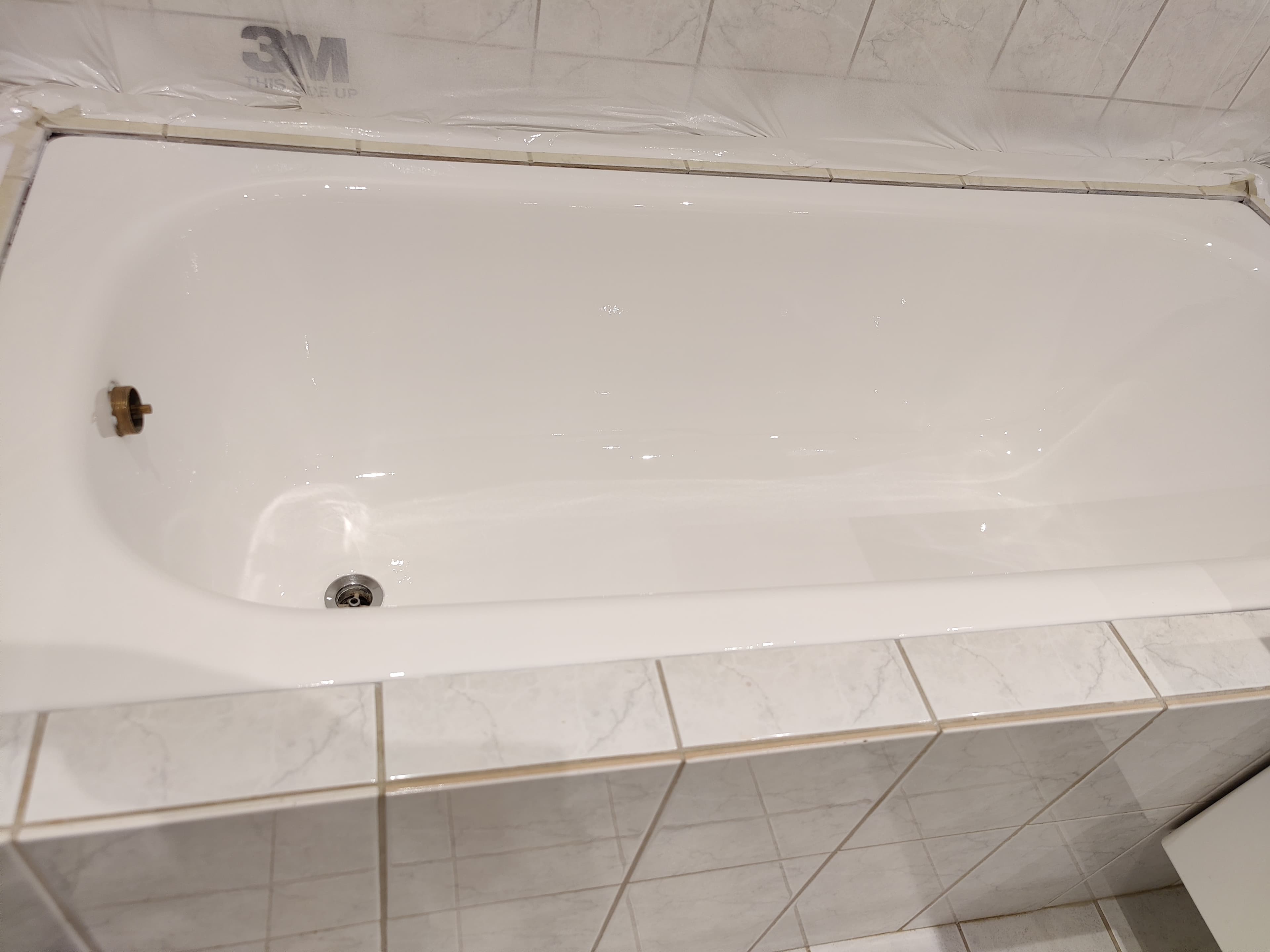 Jetted tub converted to soaker tub by Heritage Coatings