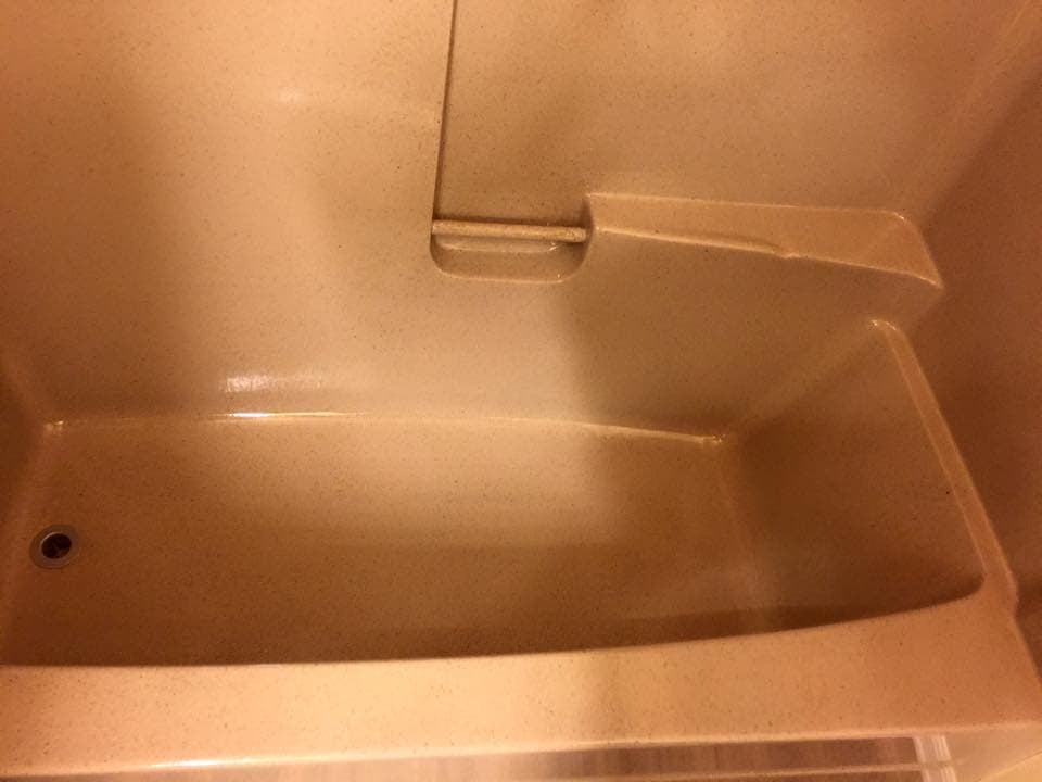 Faux stone tub and shower unit refinish
